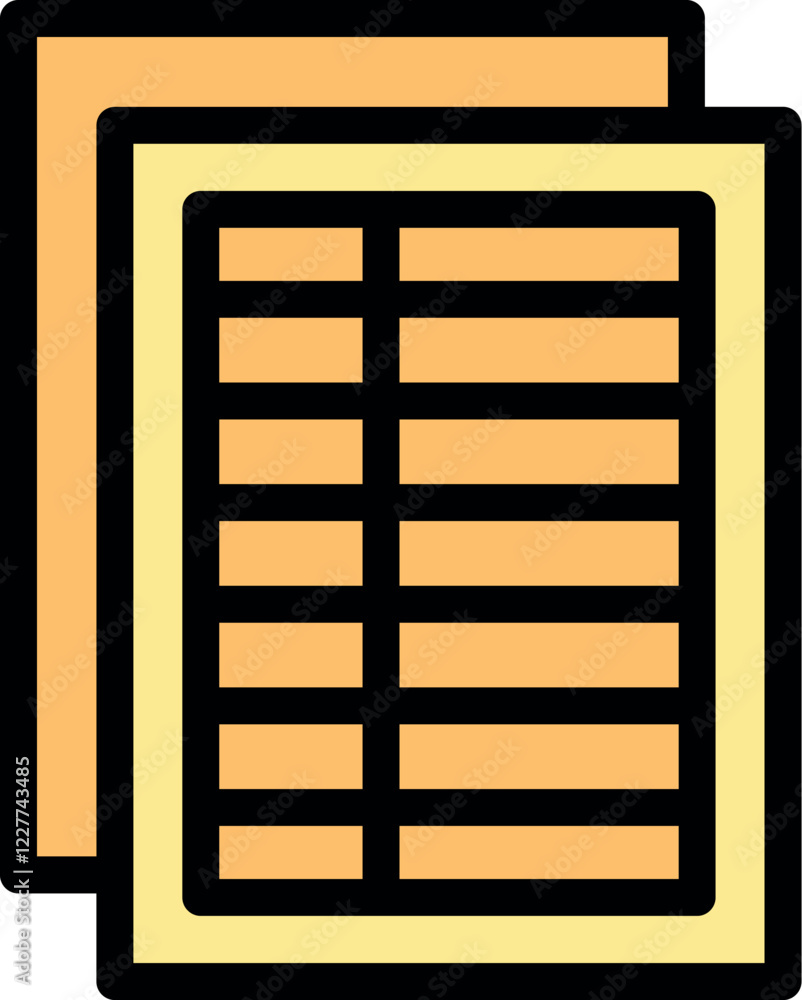 Poster simple icon of a window with horizontal blinds filtering sunlight