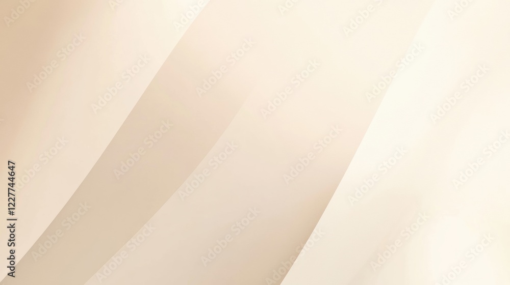 Aufkleber Soft beige fabric gently draping in natural light creating a soothing atmosphere of simplicity and elegance. Generative AI
