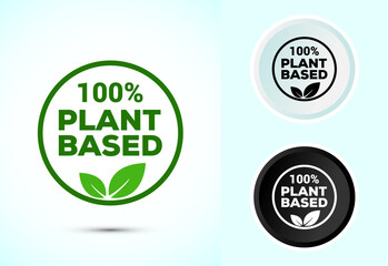Plant based product icon design illustration. plant based food, natural ingredients