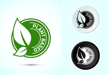 Plant based product icon design illustration. plant based food, natural ingredients