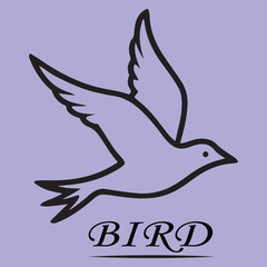 Naklejka premium Dove flying with peace sign symbol in a minimalist vector design