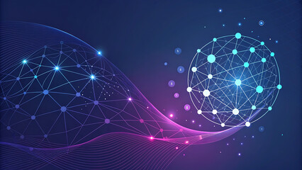 Fototapeta premium Futuristic design with glowing geometric abstract patterns and technology concepts.