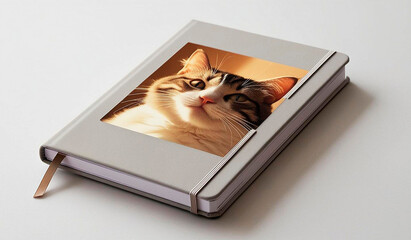cat and book