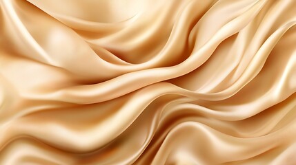Obraz premium Elegant Draped Beige Silk Fabric Texture