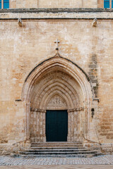 Majestic Gothic Cathedral Bathed in Sunlight. Cathedral of Ciutadella city in Menorca, Illes Balears, Spain&mdash;A Historic Architectural Gem