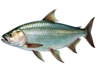 tarpon fish on a white background