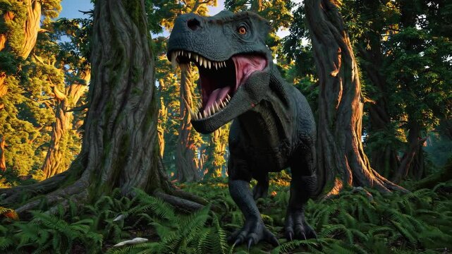 Giganotosaurus dinosaur in the wilderness