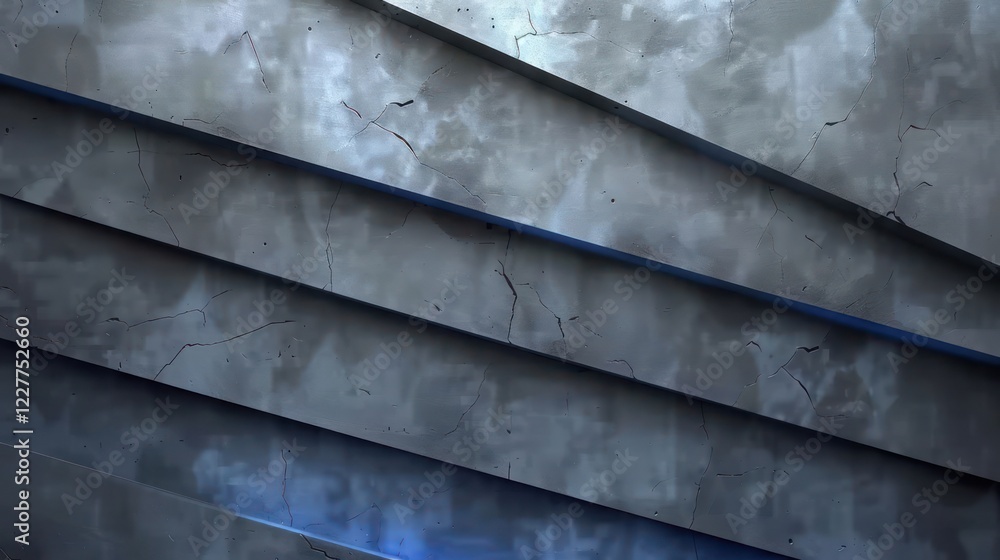 Poster abstract textured wall with layered blue and gray patterns, showcasing depth and modern design