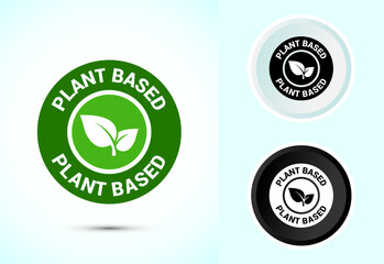 Plant based product icon design illustration. plant based food, natural ingredients