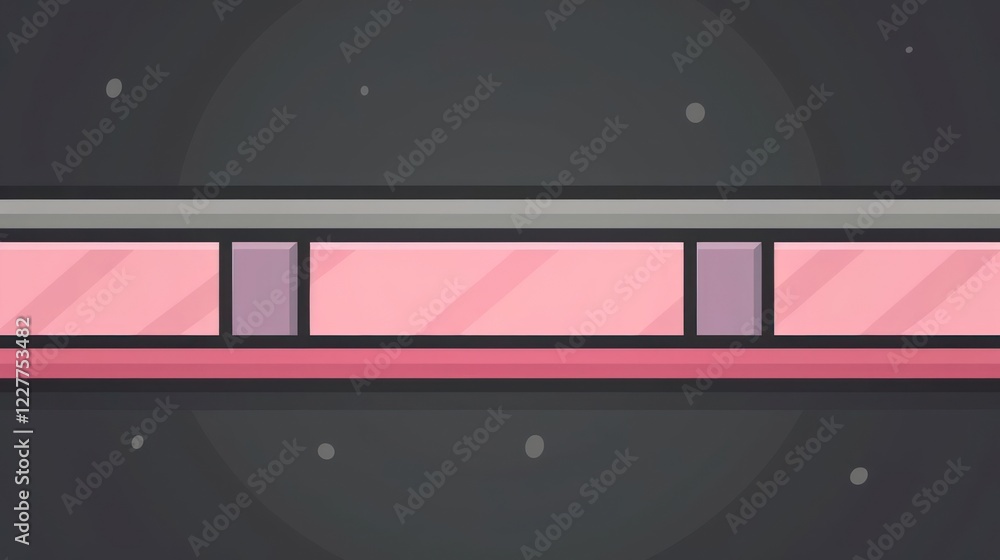 Aufkleber abstract digital design featuring a horizontal pink bar on a dark background with geometric elements