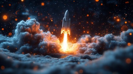 Spacecraft Launch: A Fiery Ascent into the Cosmos