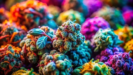 Fototapeta premium Close-up of Cannabis Buds: Medical Marijuana for Retail Sale