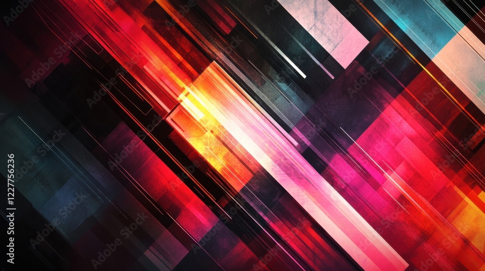 Poster a colorful abstract background with a lot of lines