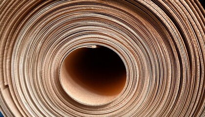 close up of a thick protective cardboard roll