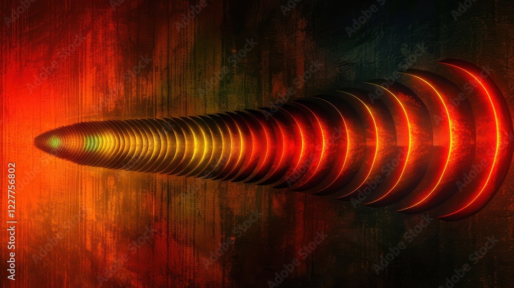 Aufkleber abstract representation of vibrant concentric circles radiating warmth in a mesmerizing gradient