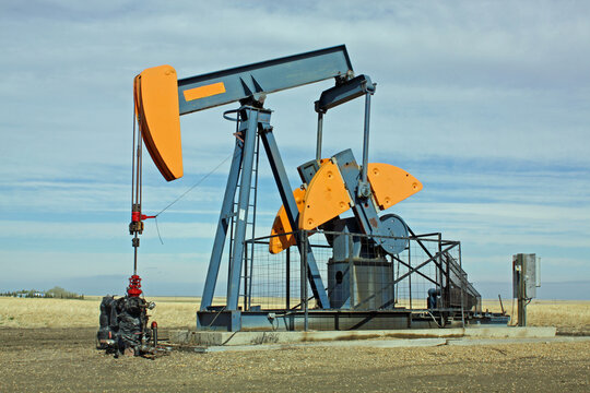 Nodding donkey in Alberta, Cananda.