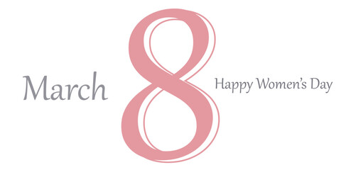 Fototapeta premium Elegant Design Celebrating March 8th, International Women Day in Light Pink Tones