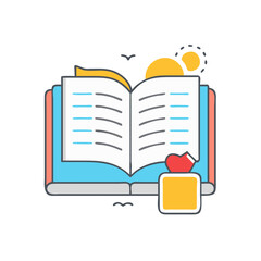 knowledge book icon, knowledge book vector illustration-simple illustration of knowledge book, perfect for knowledge book logos and icons