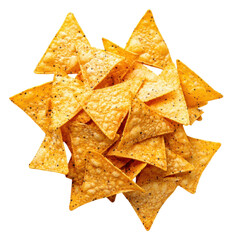 Delicious Mexican Nachos on transparent background