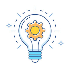 light bulb idea generation icon, light bulb idea generation vector illustration-simple illustration of light bulb idea generation, perfect for light bulb idea generation logos and icons