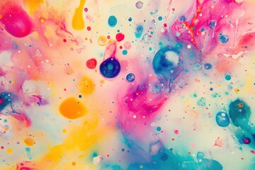 Colorful paint splash with vibrant hues and textures