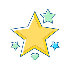 star icon, star vector illustration-simple illustration of star, perfect for star logos and icons
