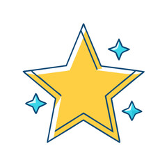 star icon, star vector illustration-simple illustration of star, perfect for star logos and icons