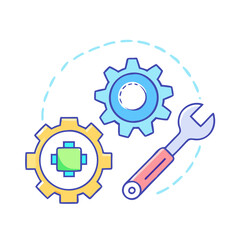 tools and gear icon, tools and gear vector illustration-simple illustration of tools and gear, perfect for tools and gear logos and icons