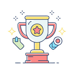 trophy icon, trophy vector illustration-simple illustration of trophy, perfect for trophy logos and icons