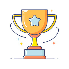 trophy icon, trophy vector illustration-simple illustration of trophy, perfect for trophy logos and icons