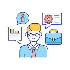 consultant icon, consultant vector illustration-simple illustration of consultant, perfect for consultant logos and icons