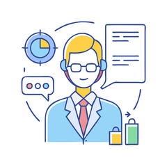 consultant icon, consultant vector illustration-simple illustration of consultant, perfect for consultant logos and icons