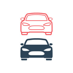 Car icons set simple sign symbol. Auto, view, sport, race, transport concept. Vector illustration isolated.