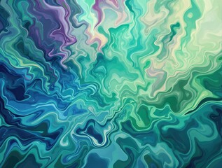 Soft gradient background with swirling abstract shapes in shades of blue and green, background, green, nature inspired, blue, gradient