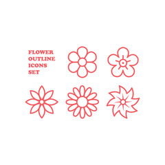 Fototapeta premium Icons set of flower. Vector pictogram isolated trendy symbol for mobile apps and website design.