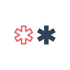 Obraz premium Star of life icons set vector flat style
