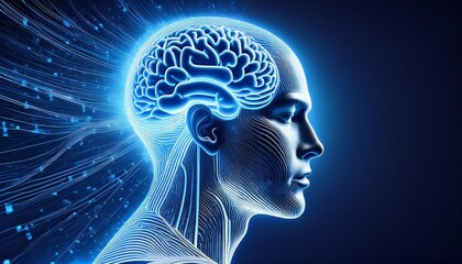 the head with the brain