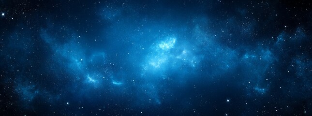 Stunning Deep Blue Nebula Space Background Cosmic Starry Night Sky Galaxy Texture