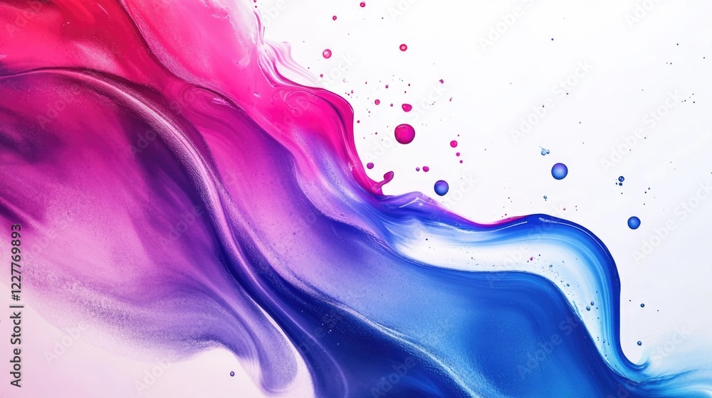 Poster colorful fluid art abstract background with vibrant paint blends and textures for fashion and design