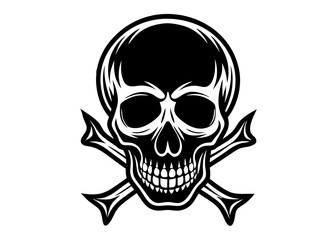 Skull Icons Black and White Minimalist Design Vector Graphics