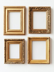 Empty Gold Frames Decoration