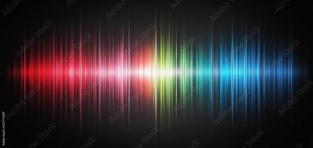 Poster dynamic sound wave visualization abstract art digital media colorful spectrum artistic viewpoint sou