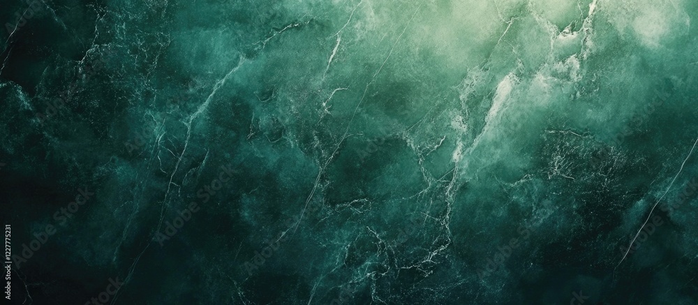 Aufkleber deep green marble wall texture with vein details and ample space for text or design elements in a so