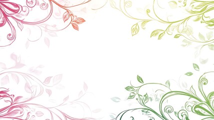 Obraz premium Elegant Floral Design Background With Delicate Vines and Leaves