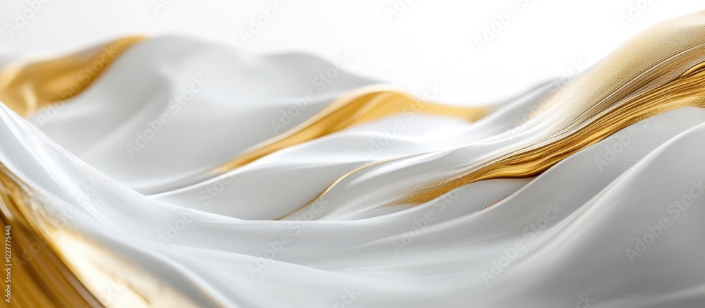 Poster elegant gold and white waves abstract background with a blank space for text and design elements