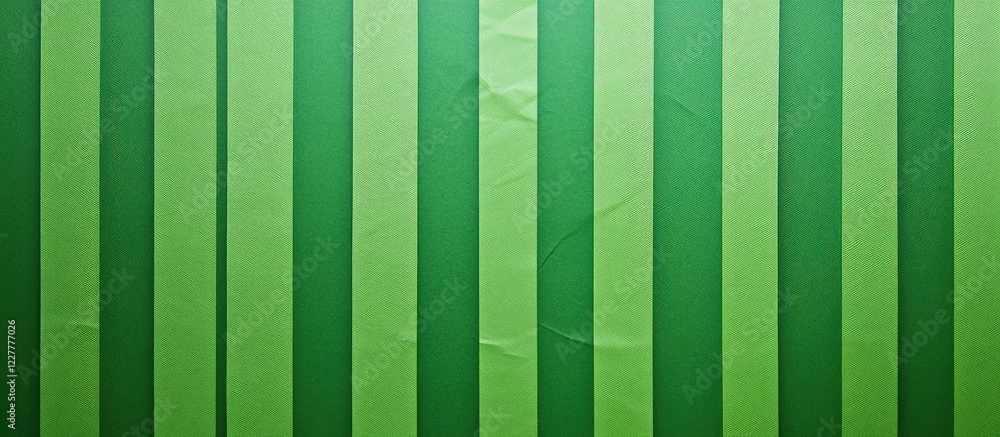 Poster green striped background with bright green color palette and ample space for text placement in desig