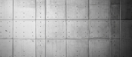 Panoramic Gray Cement Concrete Wall Background with Empty Space for Text and Design Elements