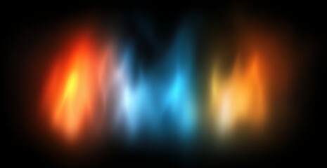 Naklejka premium Abstract Background with Vibrant Blue Orange and Red Flame like Effects