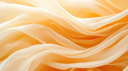 Obraz premium Flowing abstract orange waves of silk in soft light