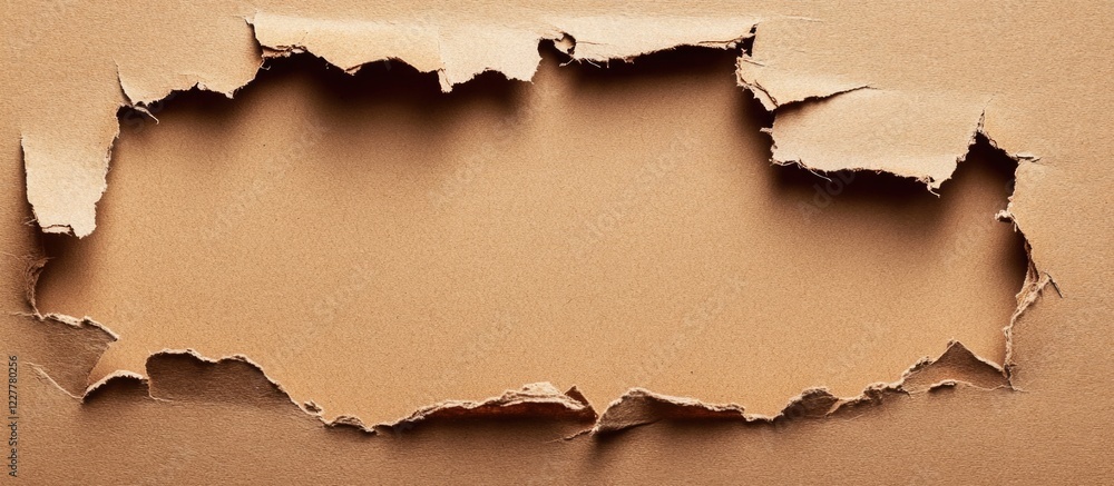 Poster every day challenge conceptual background with torn brown paper and space for text in creative desig